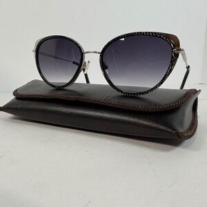 Zac Posen Sunglasses Silver‎ Rhinestone Embellished Frames Glam Designer Shades